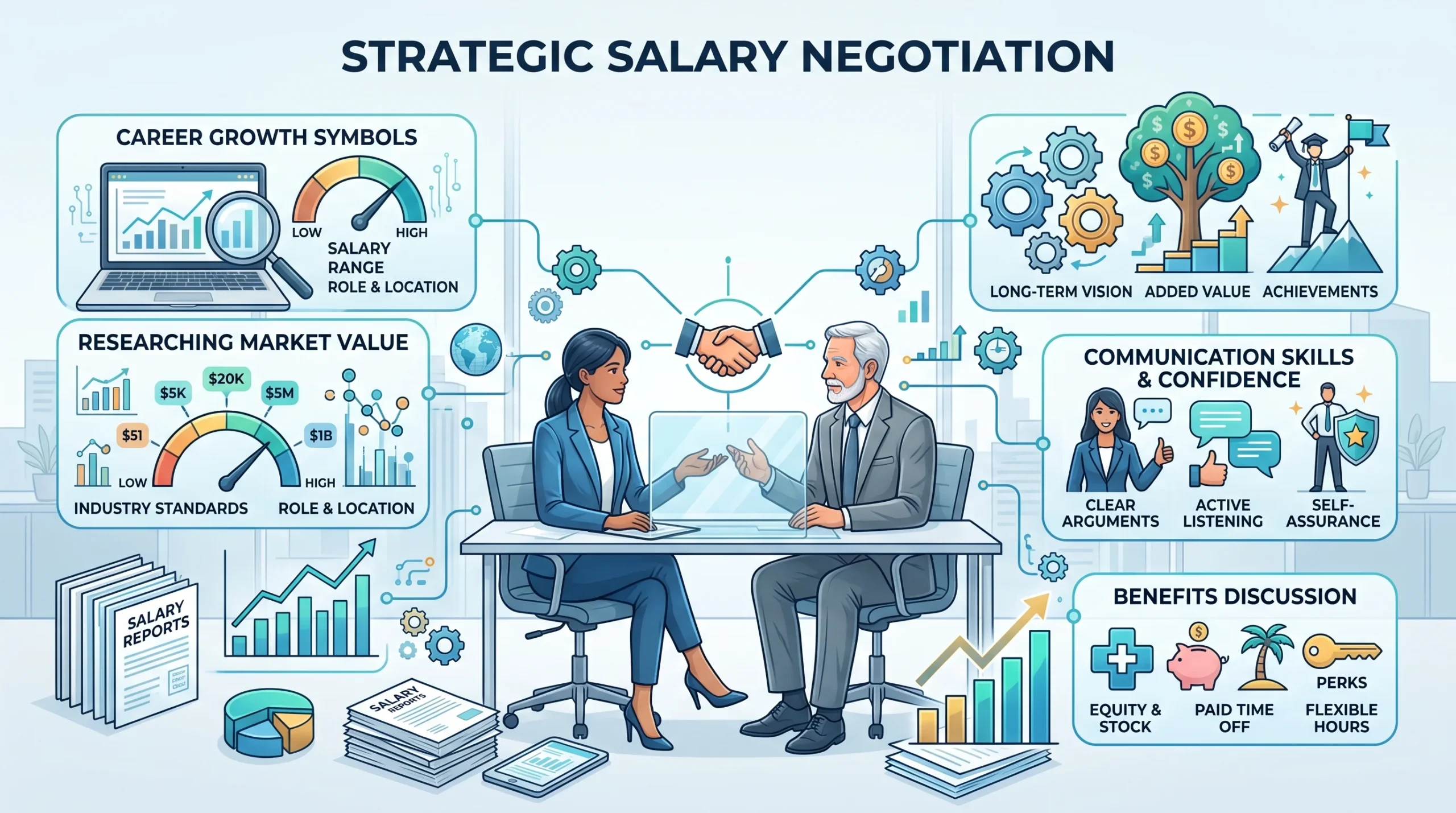 Learn effective salary negotiation strategies to confidently discuss your pay, highlight your value, and negotiate a better salary and benefits package.